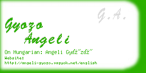 gyozo angeli business card